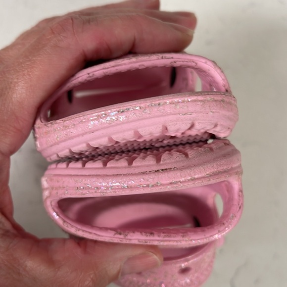 Crocs Kids' Classic Sandal Toddler Pink Glitter Size 6 Child - Picture 13 of 14